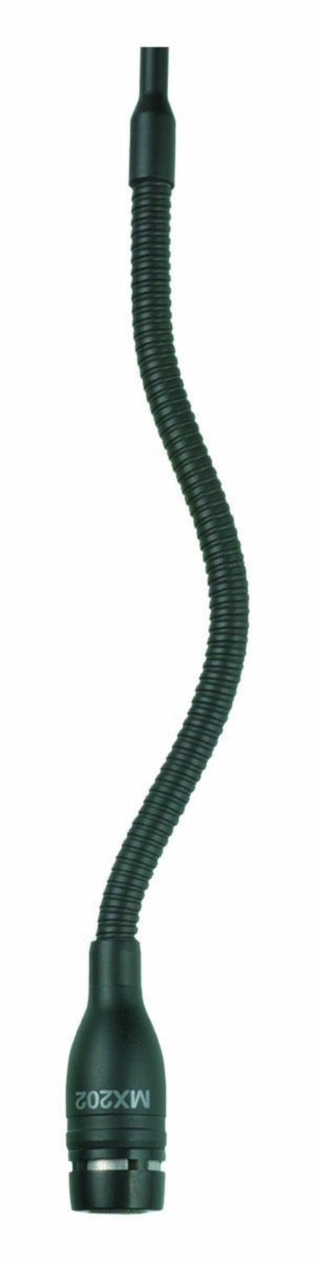 Shure Microflex MX202 Overhead Microphone - Black, Supercardioid Condenser Mic with 3 Pin XLR Connector, Preamp Included (MX202B/S)