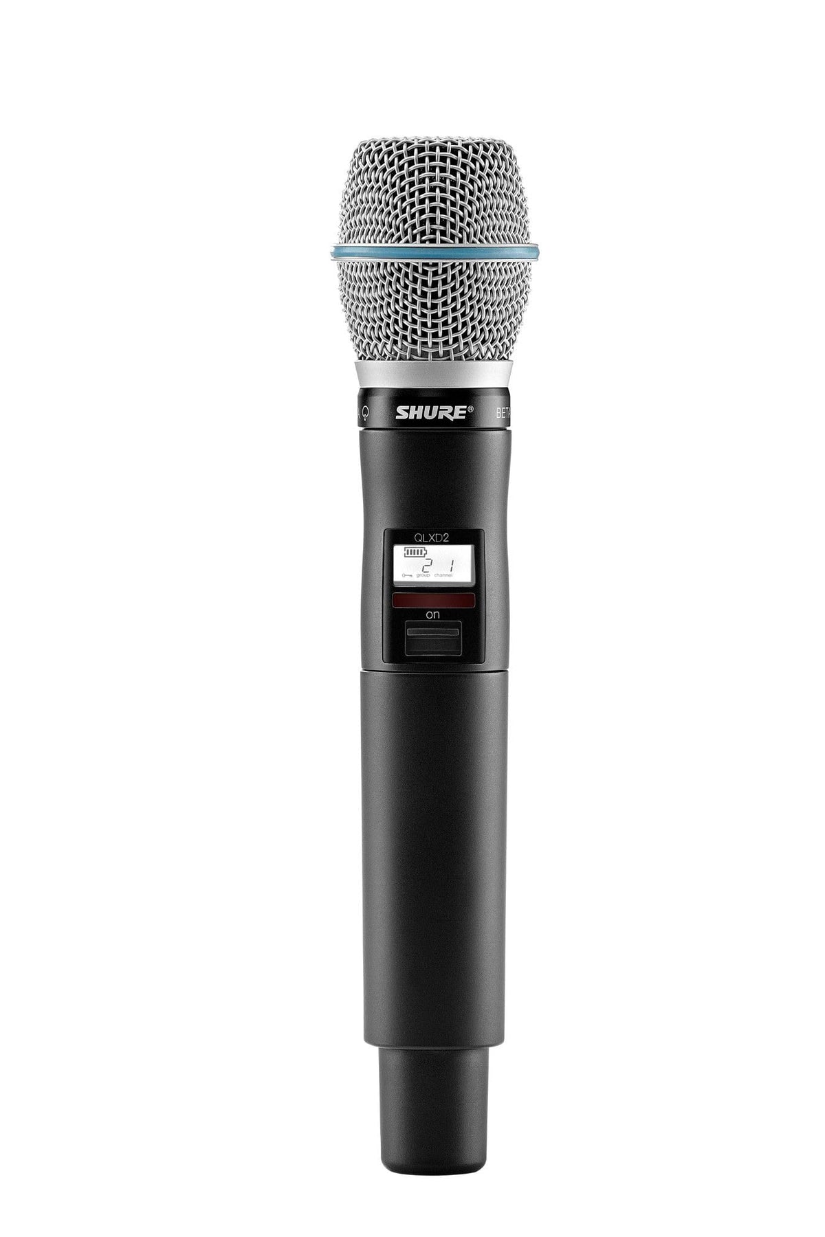 Shure QLXD2/B87A Handheld Transmitter with BETA 87A Vocal Mic Capsule - for use with QLX-D Digital Wireless Microphone Systems, Receiver Sold Separately | G50 Band (QLXD2/B87A=-G50)