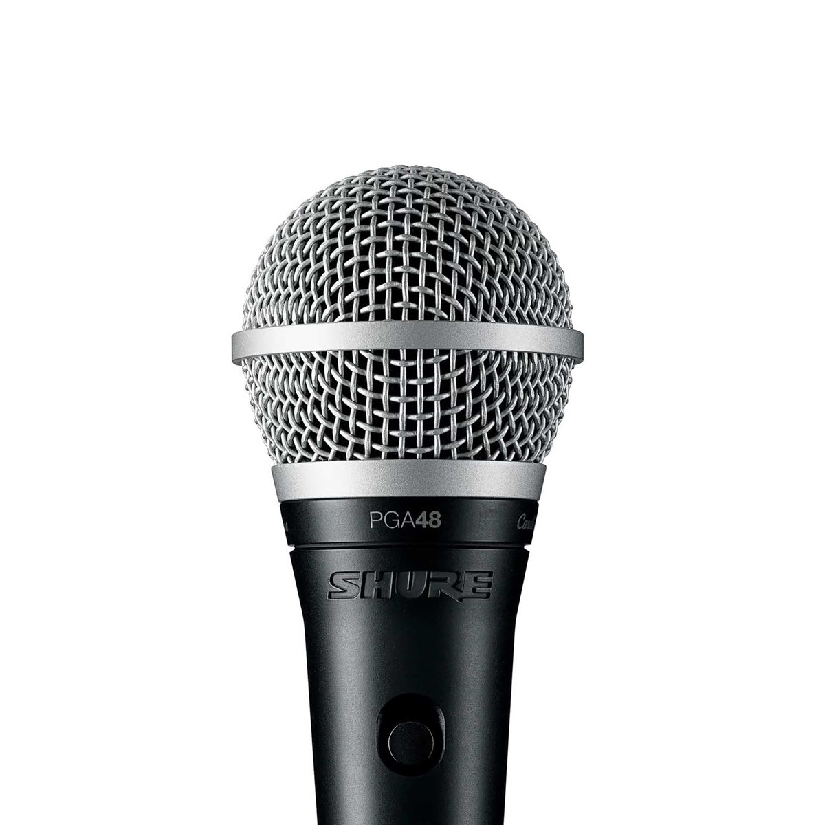 Shure PGA48 Dynamic Microphone - Handheld Mic for Vocals with Cardioid Pick-up Pattern, Discrete On/Off Switch, 3-pin XLR Connector, 15' XLR-to-QTR Cable, Stand Adapter and Zipper Pouch (PGA48-QTR)