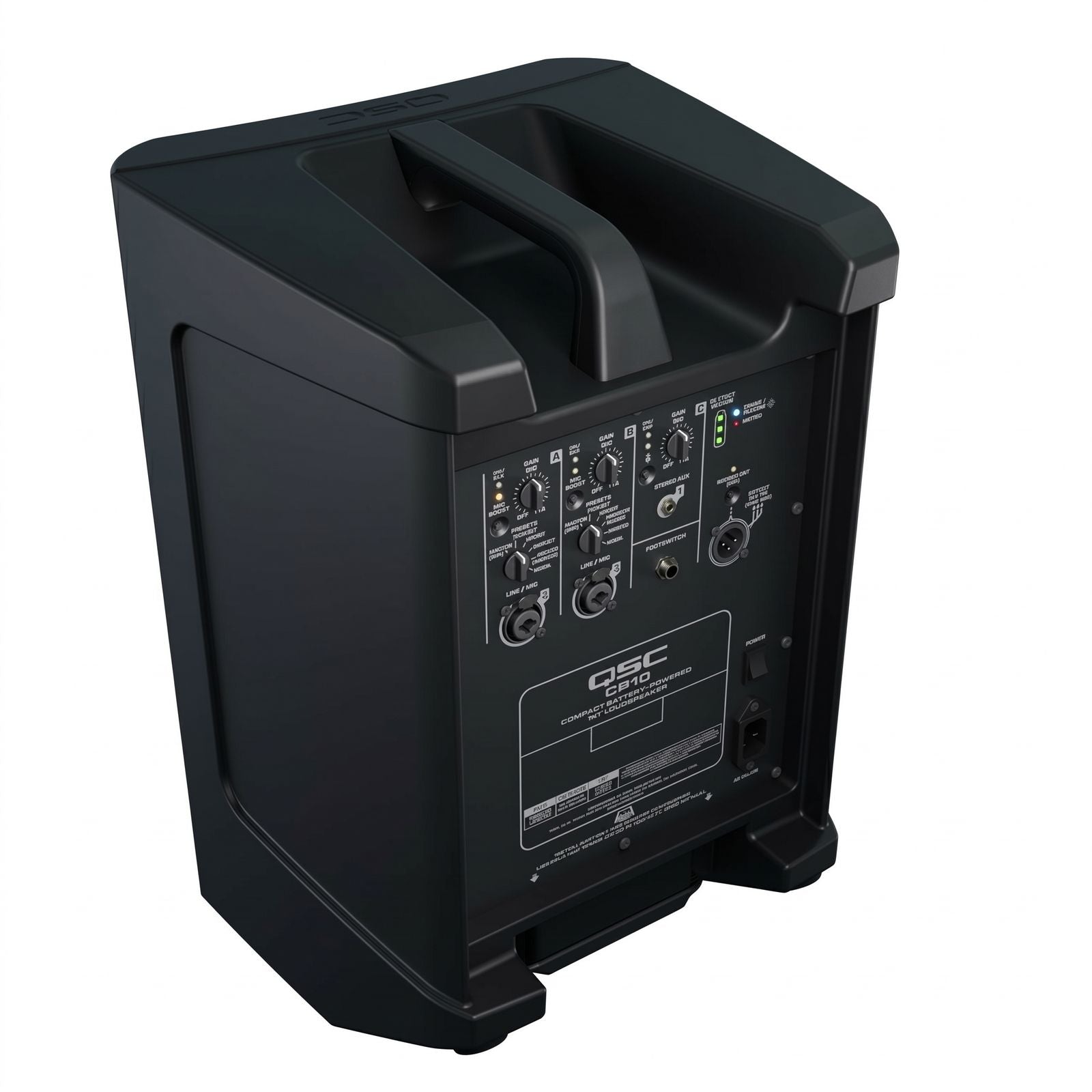 QSC CB10 Compact 2-Way Battery Powered Loudspeaker with Bluetooth & Mixer