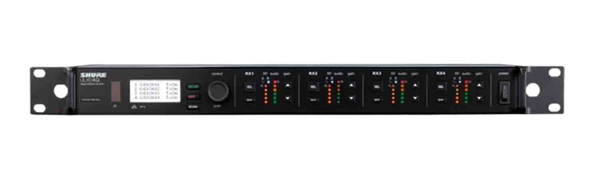 Shure ULXD4 Single Channel Receiver - for use with ULX-D Digital Wireless Microphone Systems, Transmitter Sold Separately | J50A Band (ULXD4=-J50A)