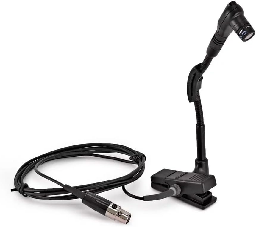 Shure Wired BETA 98H/C Microphone - Miniature Instrument Mic with Wired XLR Connector, Cardioid Condenser, Clip-on with Gooseneck for Sax/Brass or Rim of Percussion (BETA98H/C)