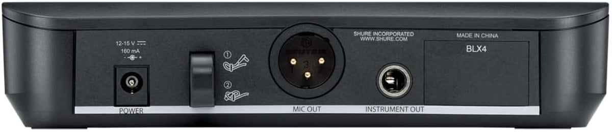 Shure BLX24/B58 Handheld Audio System J11 Band (596–620 MHz) – BLX4 Receiver, BLX2/B58 Handheld Transmitter with Beta 58A Supercardioid Capsule, Up to 14 Hr Battery, 300 ft Range