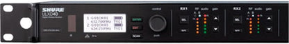Shure ULXD4D Dual Channel Digital Wireless Receiver – for ULX-D Wireless Systems, Dante Enabled, Transmitters Sold Separately | G57 Band (ULXD4D=-G57)