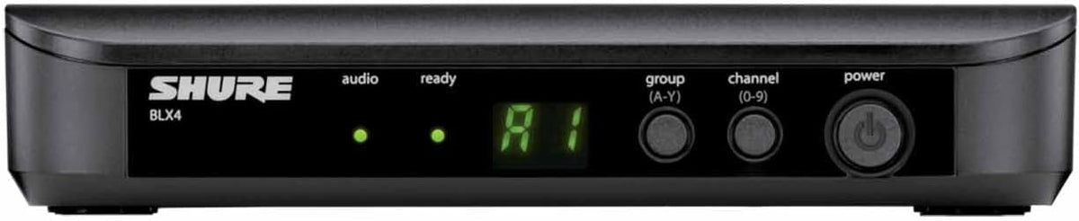 Shure BLX24/B58 Handheld Audio System J11 Band (596–620 MHz) – BLX4 Receiver, BLX2/B58 Handheld Transmitter with Beta 58A Supercardioid Capsule, Up to 14 Hr Battery, 300 ft Range