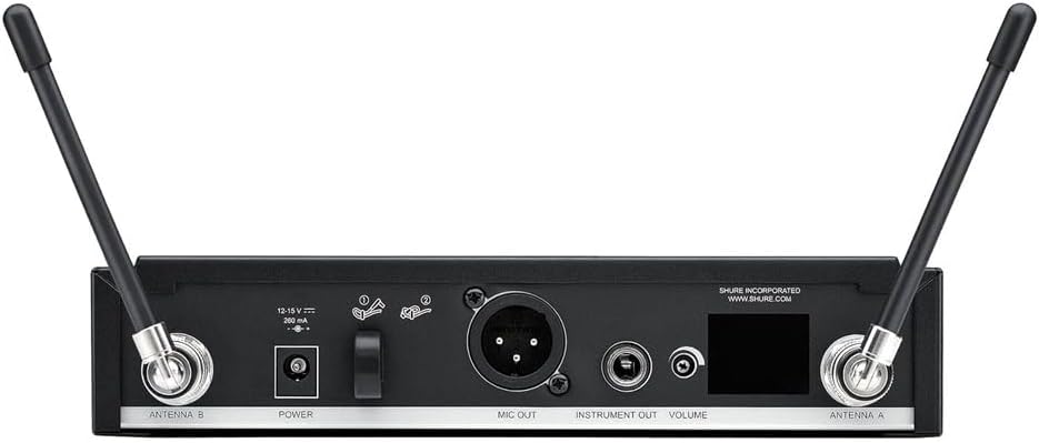 Shure BLX14R Rack-Mount Instrument Audio System J11 Band (596–620 MHz) – BLX4R Receiver, BLX1 Bodypack & 1/4" Guitar Cable, Up to 14 Hr Battery, 300 ft Range