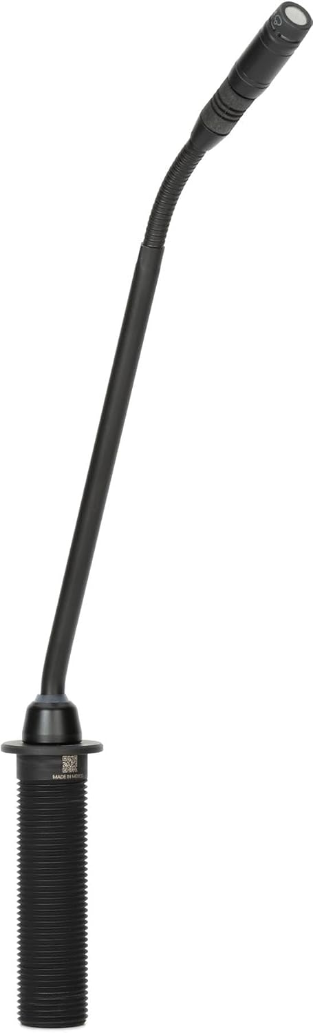Shure MX410/S Supercardioid Condenser Microphone, 10" Gooseneck with Bi-Color Status Indicator and Surface Mount Preamp