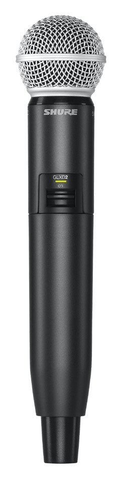 Shure GLXD2+/B58 Handheld Transmitter with BETA 58A Vocal Mic Capsule - for use with GLX-D+ Dual Band Digital Wireless Microphone Systems, Receiver Sold Separately (GLXD2+/B58=-Z3)