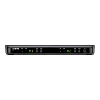Shure BLX88 Dual-Channel Wireless Receiver H9 Band (512–542 MHz) – BLX Series Receiver for Two Transmitters, QuickScan Frequency Selection, XLR & 1/4" Outputs, Up to 300 ft Range