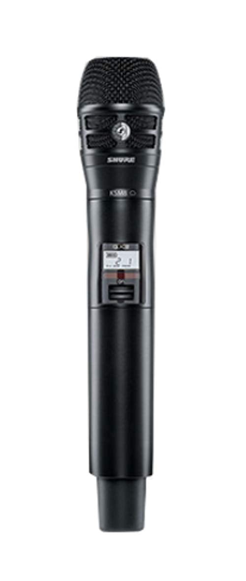 Shure QLXD2/K8B Handheld Transmitter with KSM8 Black Vocal Mic Capsule - for use with QLX-D Digital Wireless Microphone Systems, Receiver Sold Separately | G50 Band (QLXD2/K8B=-G50)