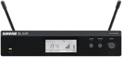 Shure BLX14R Rack-Mount Instrument Audio System J11 Band (596–620 MHz) – BLX4R Receiver, BLX1 Bodypack & 1/4" Guitar Cable, Up to 14 Hr Battery, 300 ft Range