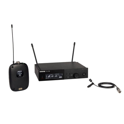 Shure SLXD14/93 Digital Wireless Microphone System - Includes SLXD1 Bodypack Transmitter with WL93 Miniature Lavalier Mic & SLXD4 Single Channel Rack Mount Receiver | J52 Band (SLXD14/93-J52)