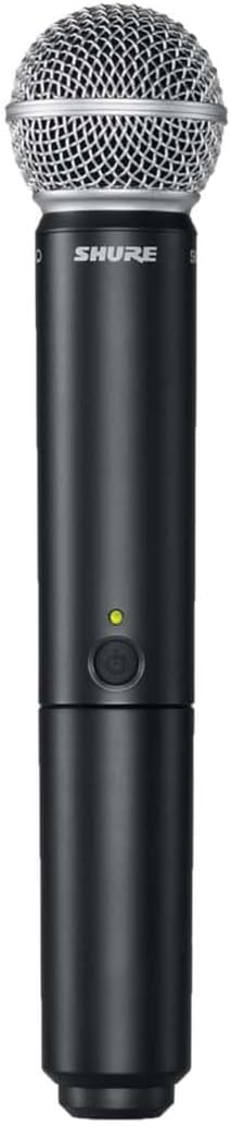 Shure BLX2/SM58 Handheld Wireless Transmitter J11 Band (596–620 MHz) – SM58 Cardioid Dynamic Capsule, Up to 14 Hr Battery, 300 ft Range, Compatible with BLX Receivers
