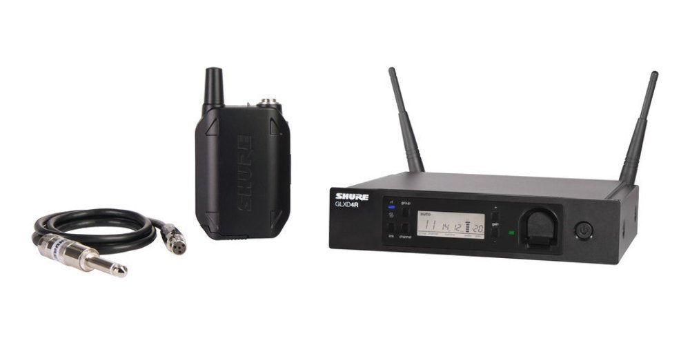 Shure GLXD14R+/MX53 Dual Band Pro Digital Wireless Microphone System - 12-Hour Battery Life, 100 ft Range | MX153 Headset Mic, Single Channel Rack Mount Receiver (GLXD14R+/MX53-Z3)