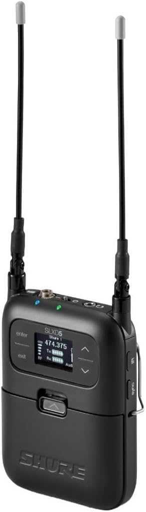 Shure SLXD25/SM58 Portable Digital Wireless System with SLXD2 Handheld Transmitter with SM58 legendary Cardioid Dynamic Vocal Microphone and SLXD5 Single-Channel Receiver | G58 Band (SLXD25/SM58-G58)