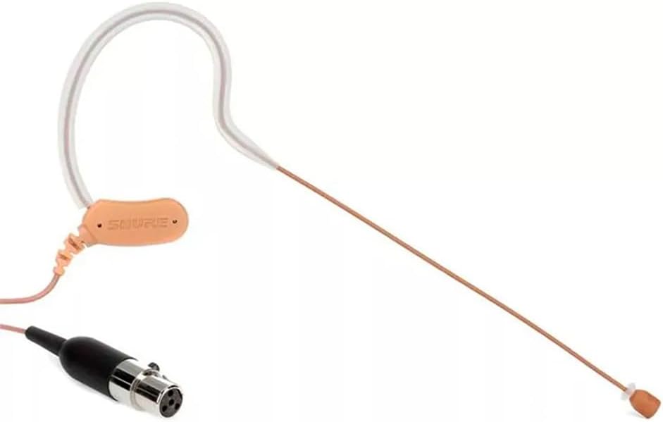 Shure MX153 Earset Headworn Microphone - Cocoa, Omnidirectional Mic, TQG / TA4F Connector Wireless Bodypack Transmitters (MX153C/O-TQG)
