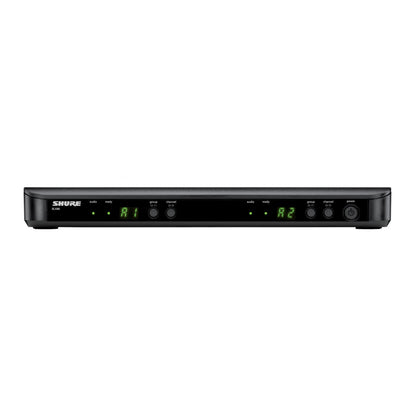 Shure BLX88 Dual-Channel Wireless Receiver H9 Band (512–542 MHz) – BLX Series Receiver for Two Transmitters, QuickScan Frequency Selection, XLR & 1/4" Outputs, Up to 300 ft Range