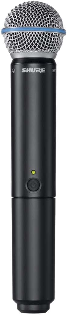 Shure BLX24/B58 Handheld Audio System J11 Band (596–620 MHz) – BLX4 Receiver, BLX2/B58 Handheld Transmitter with Beta 58A Supercardioid Capsule, Up to 14 Hr Battery, 300 ft Range