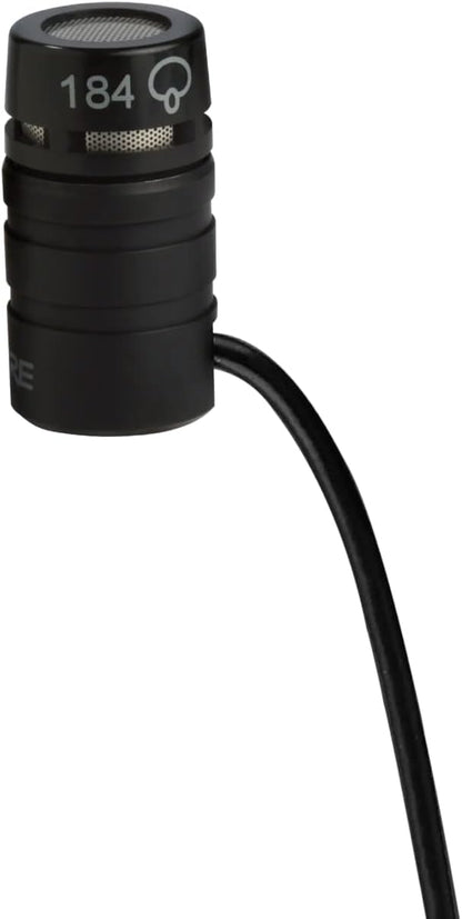 Shure Microflex MX184 Supercardioid Lavalier Microphone - Condenser Mic with TQG / TA4F Connector Wireless Bodypack Transmitters