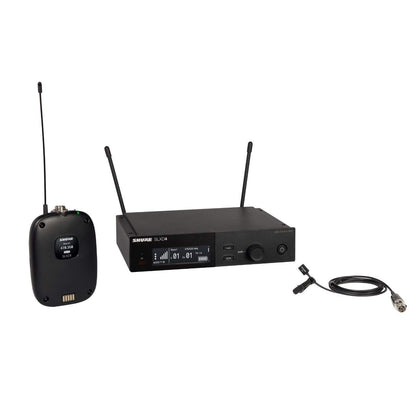 Shure SLXD14/93 Digital Wireless Microphone System - Includes SLXD1 Bodypack Transmitter with WL93 Miniature Lavalier Mic & SLXD4 Single Channel Rack Mount Receiver | J52 Band (SLXD14/93-J52)