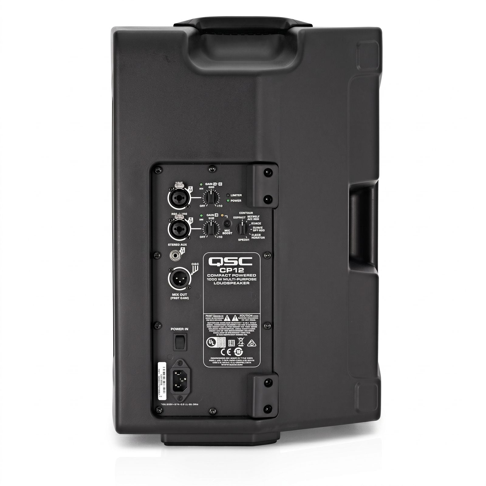 QSC CP12 12-Inch Powered Loudspeaker 1000W Portable PA System with DSP
