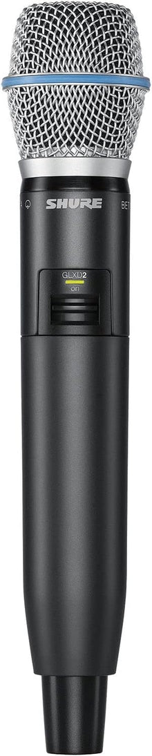 Shure GLXD2+/B87A Handheld Transmitter with BETA 87A Vocal Mic Capsule - for use with GLX-D+ Dual Band Digital Wireless Microphone Systems, Receiver Sold Separately (GLXD2+/B87A=-Z3)