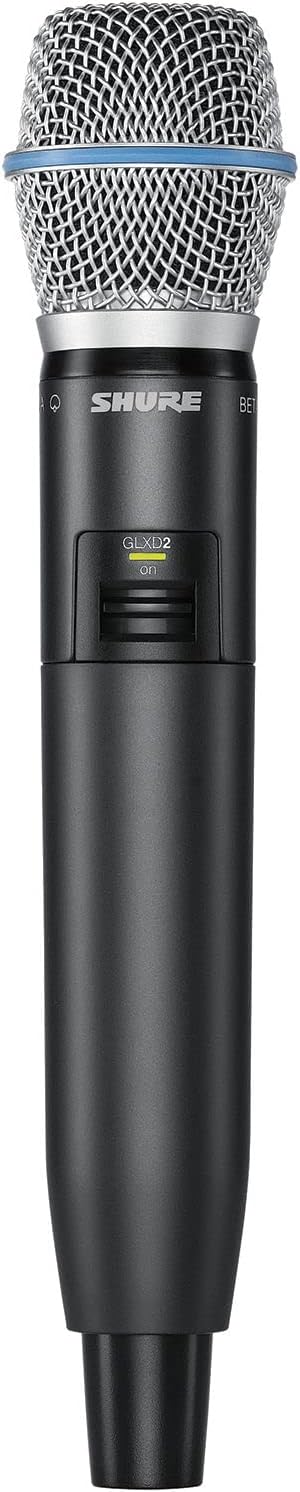 Shure GLXD2+/B87A Handheld Transmitter with BETA 87A Vocal Mic Capsule - for use with GLX-D+ Dual Band Digital Wireless Microphone Systems, Receiver Sold Separately (GLXD2+/B87A=-Z3)