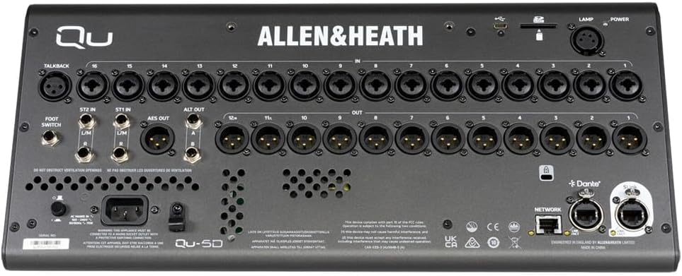 Allen & Heath Qu-5D 38-In/24-Out 96kHz Dante Digital Mixer