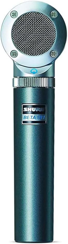 Shure BETA 181/S Ultra-Compact Small-Diaphragm Side-Address Versatile Condenser Microphone for Instruments with Interchangeable Polar Pattern Capsule Options, 3-pin XLR Connector - Supercardioid