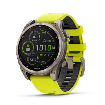 Garmin fēnix® 8, Sapphire, 43mm, Fog Gray/Dark Sandstone | Premium Multisport Smartwatch, AMOLED Display, GPS, Built-In Flashlight, Dive-Rated, Built-In Speakers & Mic