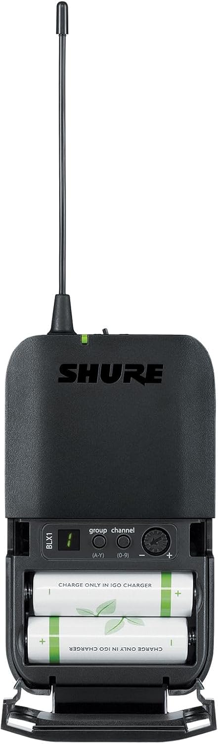 Shure BLX1288/MX153 Dual-Channel Wireless Performance System, H9 Band (512–542 MHz) – BLX88 Receiver, SM58 Handheld & MX153 Earset – Up to 14 Hr Battery, 300 ft Range