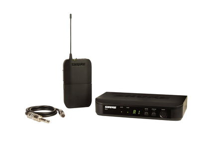 Shure BLX14 Wireless Instrument System H11 Band (572–596 MHz) – BLX4 Receiver, BLX1 Bodypack Transmitter & 1/4" Guitar Cable, Up to 14 Hr Battery, 300 ft Range