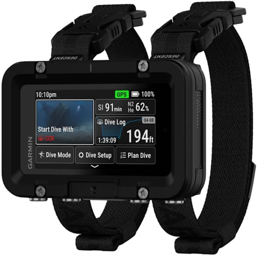 Garmin Descent™ X50i, Premium Dive Computer, Air Integration | 3" Color Touchscreen Display, 20 ATM Dive-Rated, Leakproof Buttons, Multiple Dive Modes, Backup Dive Light