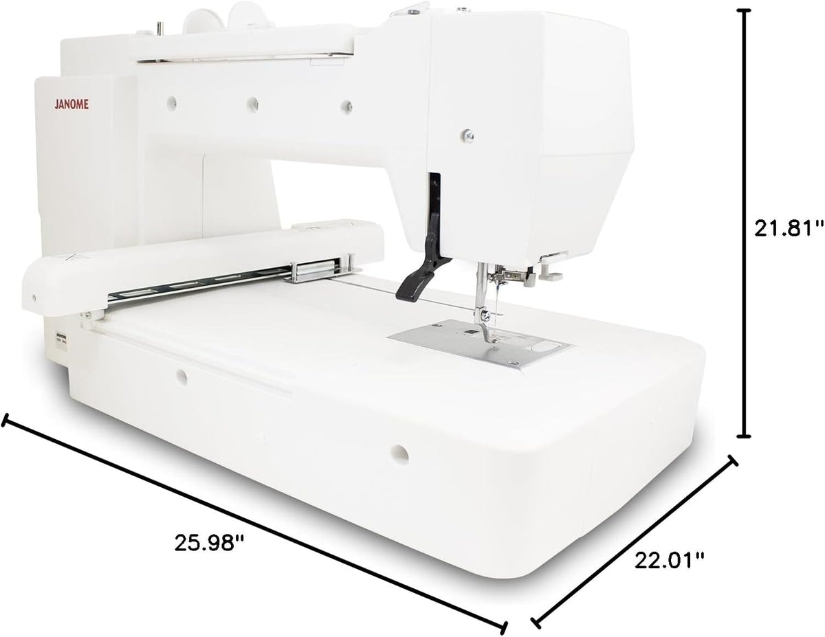 Janome Memory Craft C400E Computerized Embroidery Machine - MC400E Monogram Machine with 160 Built in Designs, 4 Hoops, and 6 Monogramming Fonts, Digital Embroidery Unit for Home, Beginners