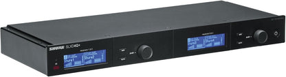 Shure SLX-D Digital Wireless Quad Receiver - 24-Bit Audio, 138MHz Wide Tuning Range, Space-Saving Design for 4 Channels (SLXD4Q+=-G57)