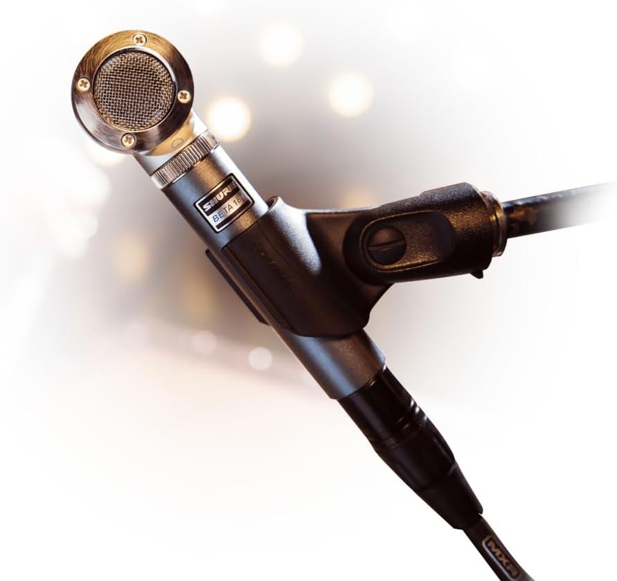 Shure BETA 181/C Ultra-Compact Small-Diaphragm Side-Address Versatile Condenser Microphone for Instruments with Interchangeable Polar Pattern Capsule Options, 3-pin XLR Connector - Cardioid
