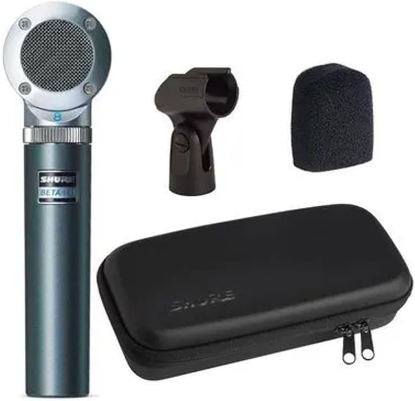 Shure BETA 181/O Ultra-Compact Small-Diaphragm Side-Address Versatile Condenser Microphone for Instruments with Interchangeable Polar Pattern Capsule Options, 3-pin XLR Connector - Omnidirectional