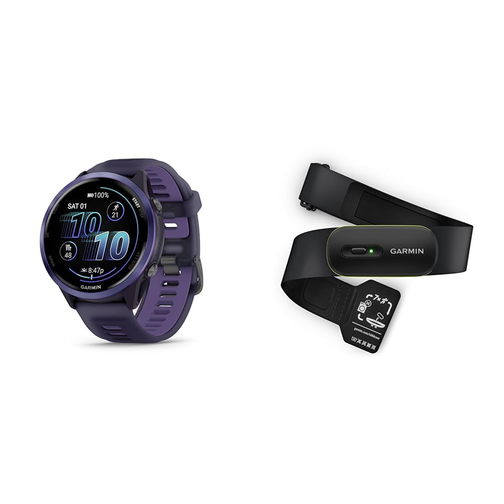 Garmin Forerunner® 570, 47mm, Aluminum, Imperial Purple/Indigo | Advanced GPS Running & Triathlon Smartwatch, AMOLED Display, Training & Recovery Features