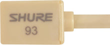 Shure WL93T Lavalier Condenser Microphone - Subminiature Size for Theater, Television, Broadcasting, Video & Film, TA4F/TQG Connector for use Wireless Bodypack Transmitters - Tan