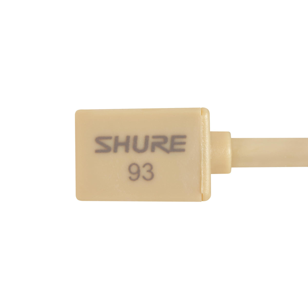 Shure WL93T Lavalier Condenser Microphone - Subminiature Size for Theater, Television, Broadcasting, Video & Film, TA4F/TQG Connector for use Wireless Bodypack Transmitters - Tan