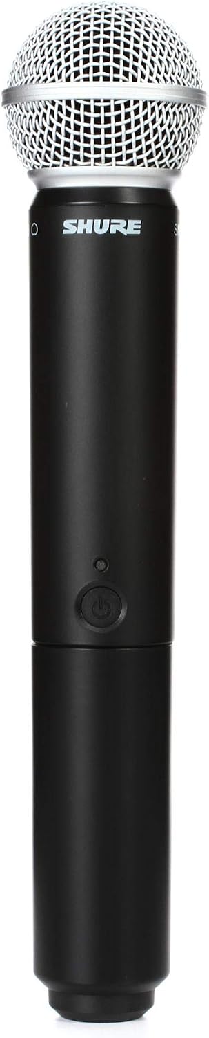 Shure BLX2/SM58 Handheld Wireless Transmitter H11 Band (572–596 MHz) – SM58 Cardioid Dynamic Capsule, Up to 14 Hr Battery, 300 ft Range, Compatible with BLX Receivers