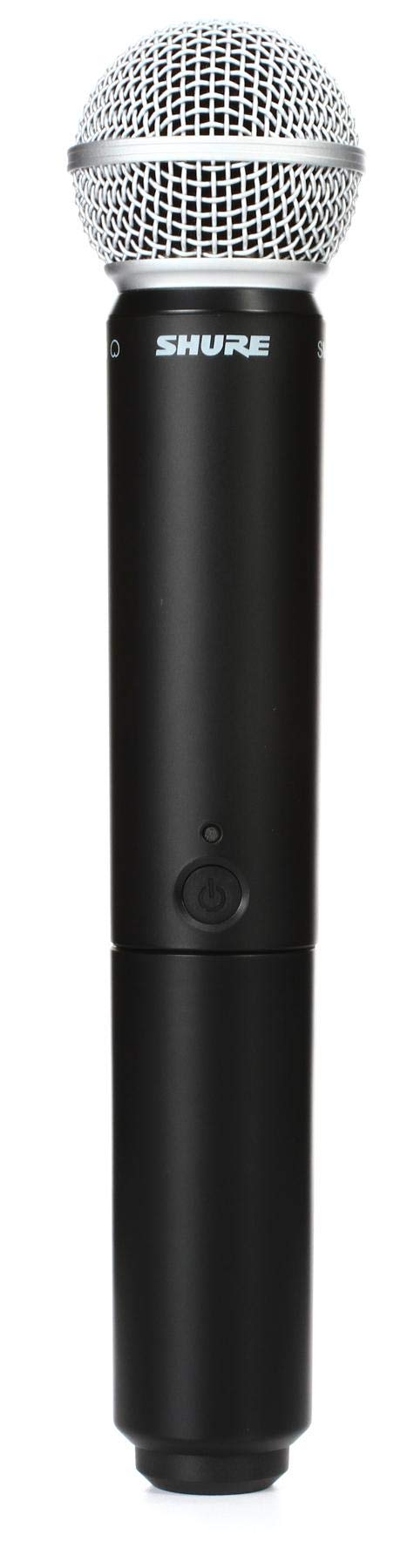 Shure BLX24/SM58 Handheld Wireless Audio System J11 Band (596–620 MHz) – BLX4 Receiver, BLX2 Transmitter with SM58 Dynamic Mic, Up to 14 Hr Battery, 300 ft Range