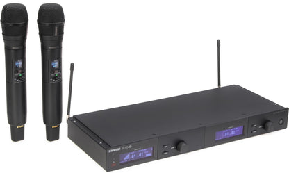 Shure SLXD24/N8SB Wireless Microphone System - Includes SLXD2 Handheld Transmitter with Nexadyne 8/S Black Vocal Mic Capsule and SLXD4 Single Channel Rack Mount Receiver | G58 Band (SLXD24/N8SB-G58)