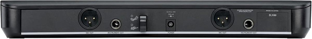 Shure BLX288/B58 Dual-Channel Wireless Audio System H9 Band (512–542 MHz) – BLX88 Receiver, (2) BLX2 Transmitters with Beta 58A Mic, Up to 14 Hr Battery, 300 ft Range