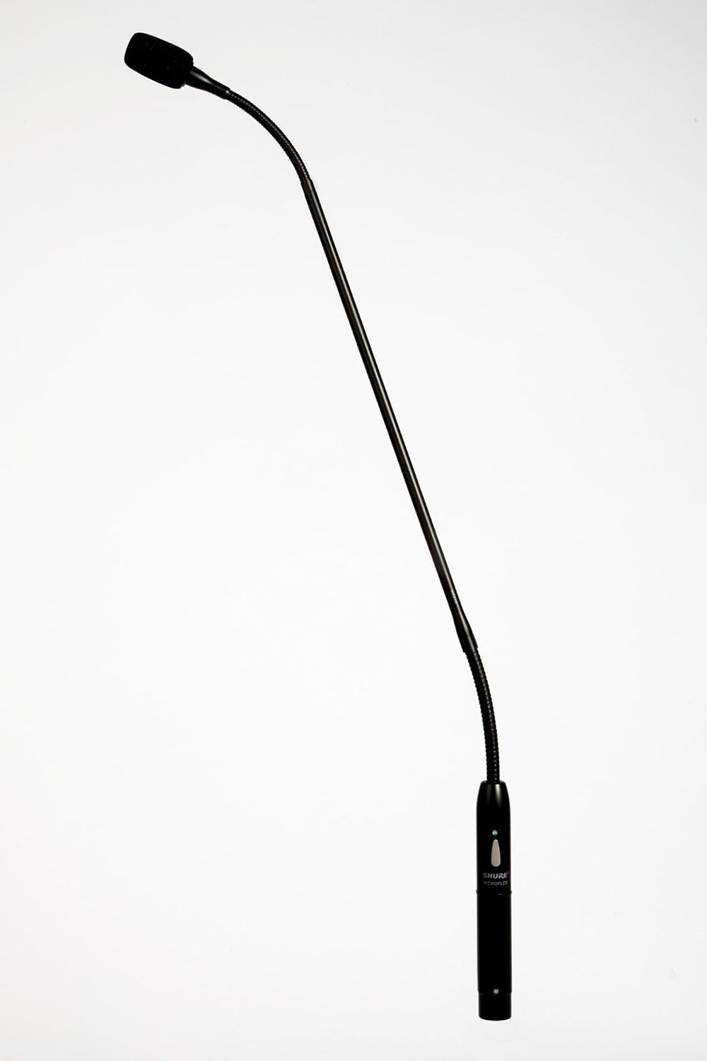 Shure Microflex MX418S/S Supercardioid Condenser Microphone, 18 Gooseneck with Attached XLR Preamp, Shock & Flange Mount, Snap-Fit Foam Windscreen, Mute Switch, LED Indicator