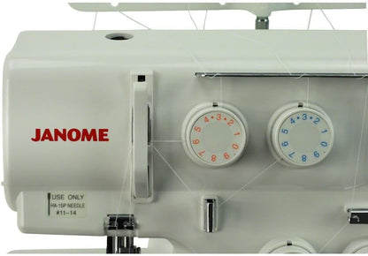 Janome 8002D Overlock Machine - 3/4 Thread Serger Sewing Machine with Differential Feed System for Extra-Smooth Seams, Janome Serger with 1300 Stitches Per Minute and Easy Threading