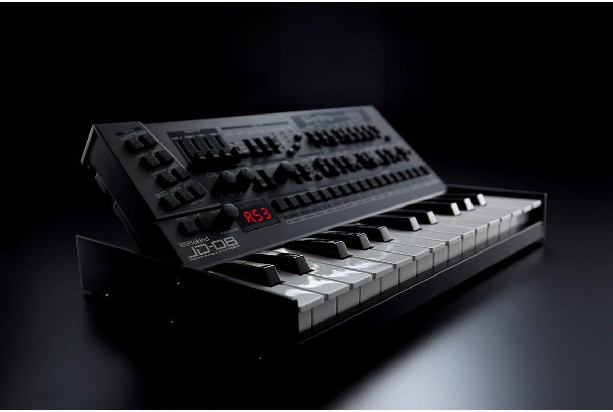 Roland JD-08 Tabletop Sound Module Boutique Synthesizer – Compact, Lightweight, Modern with New Effects and Polyphonic Sequencer