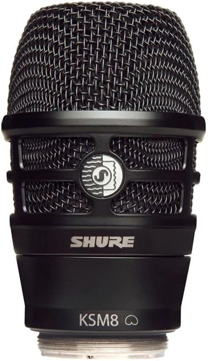 Shure KSM8 Dualdyne Dynamic Vocal Microphone – Dual-Diaphragm Cardioid Mic for Live Performance, Studio Recording & Broadcasting, Black