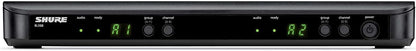 Shure BLX288/SM58 Dual-Channel Wireless Audio System J11 Band (596–620 MHz) – BLX88 Receiver, (2) BLX2 Transmitters with SM58 Dynamic Mic, Up to 14 Hr Battery, 300 ft Range