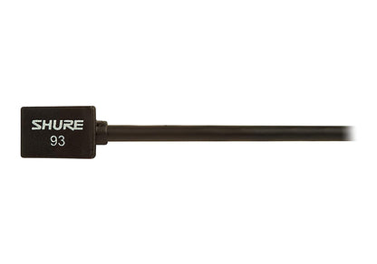 Shure WL93T Lavalier Condenser Microphone - Subminiature Size for Theater, Television, Broadcasting, Video & Film, TA4F/TQG Connector for use Wireless Bodypack Transmitters - Tan